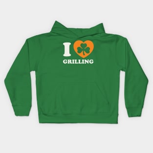 St Patricks Day Grilling Funny Irish Pride Grilling Saying Kids Hoodie